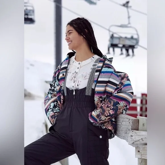 NEW FP Movement Women's Bunny Slope Oversized Printed Puffer Jacket Small - Picture 5 of 13